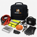HouseOps Vehicle Ready Kit with jumper cables, safety vest, flashlight and roadside supplies